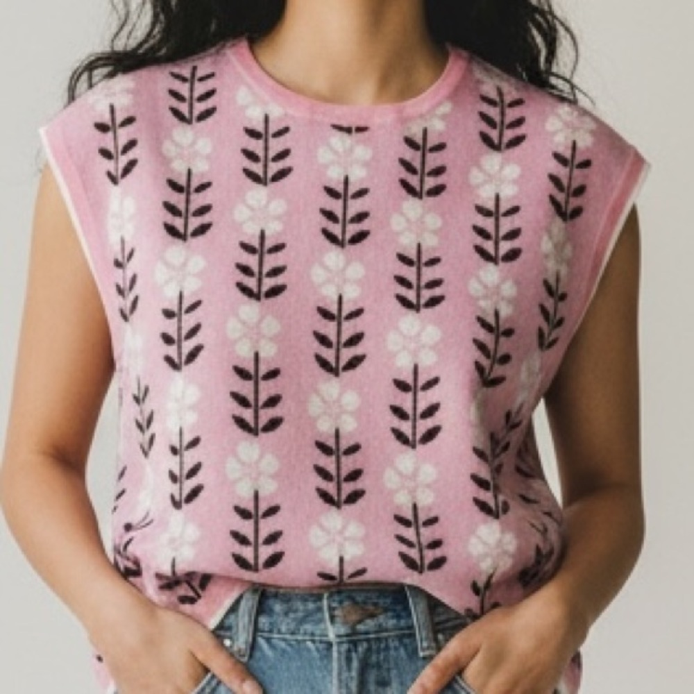 Zesica Floral Daphne Pullover Loose Fit Sweater Tee - Picture 1 of 9